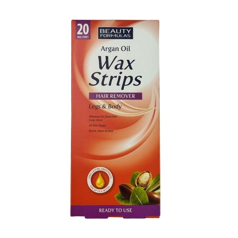 Beauty Formula Wax Strips Argan Oil 20pcs