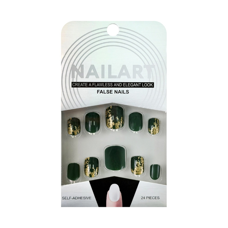 Set of false self-adhesive nails, 24 pcs, assorted
