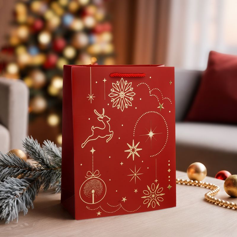 Gift bag, Snow Fantasy, 26x10x32 cm, assorted