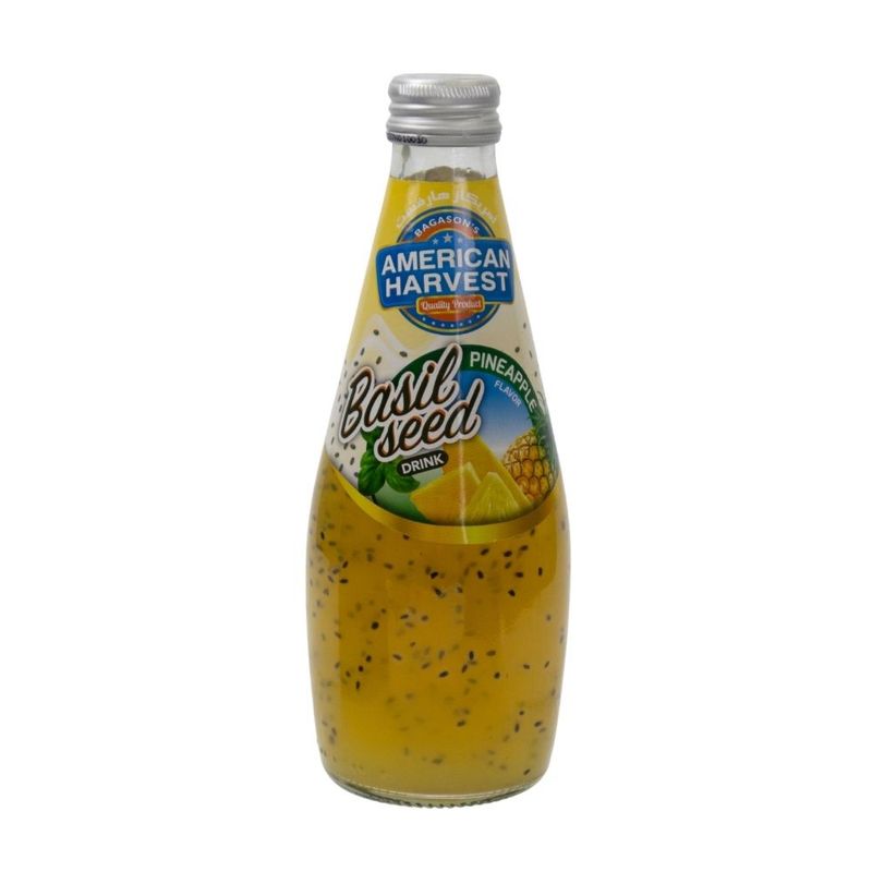 Basil seed drink, American Harvest, pineapple, 290 ml