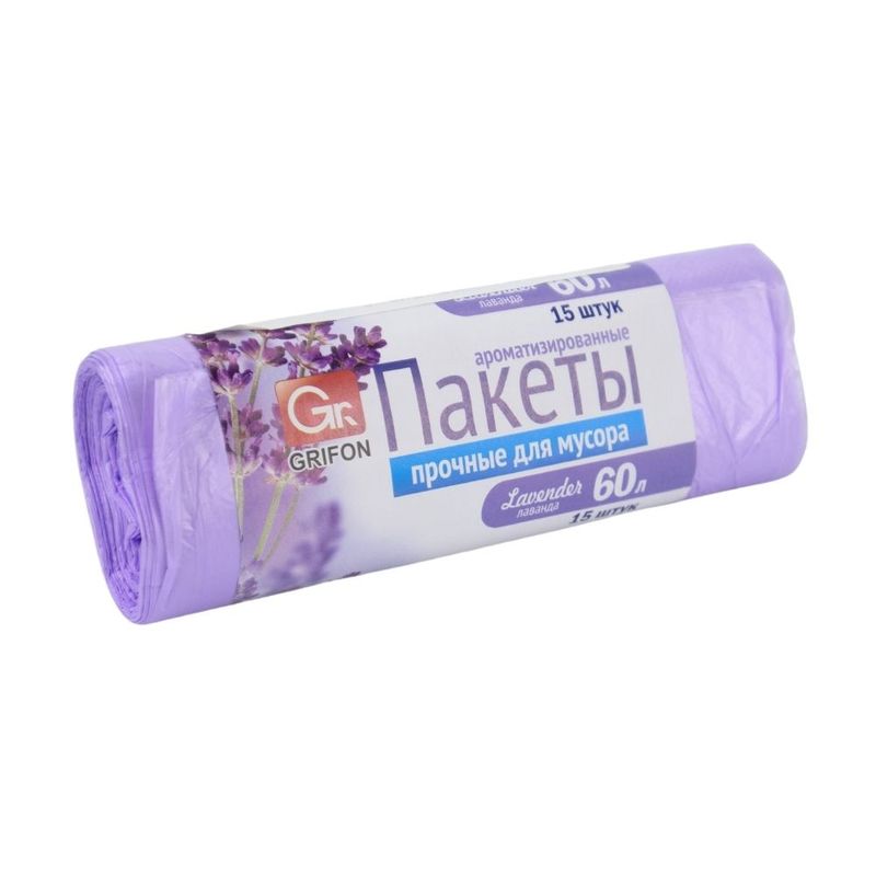 Garbage bags, Grifon, 60 l, 15 pcs., in assortment