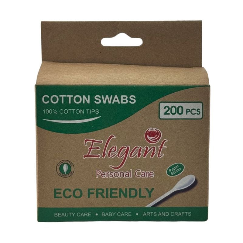 Cotton Buds Elegant Paper Sticks 200Pcs