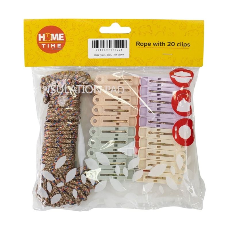 Rope with 13 clips, 10 m
