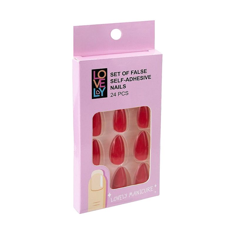 Set of false self-adhesive nails, Lovely, 24 pcs