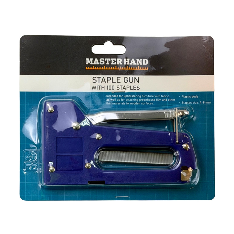 Staple gun with 100 staples