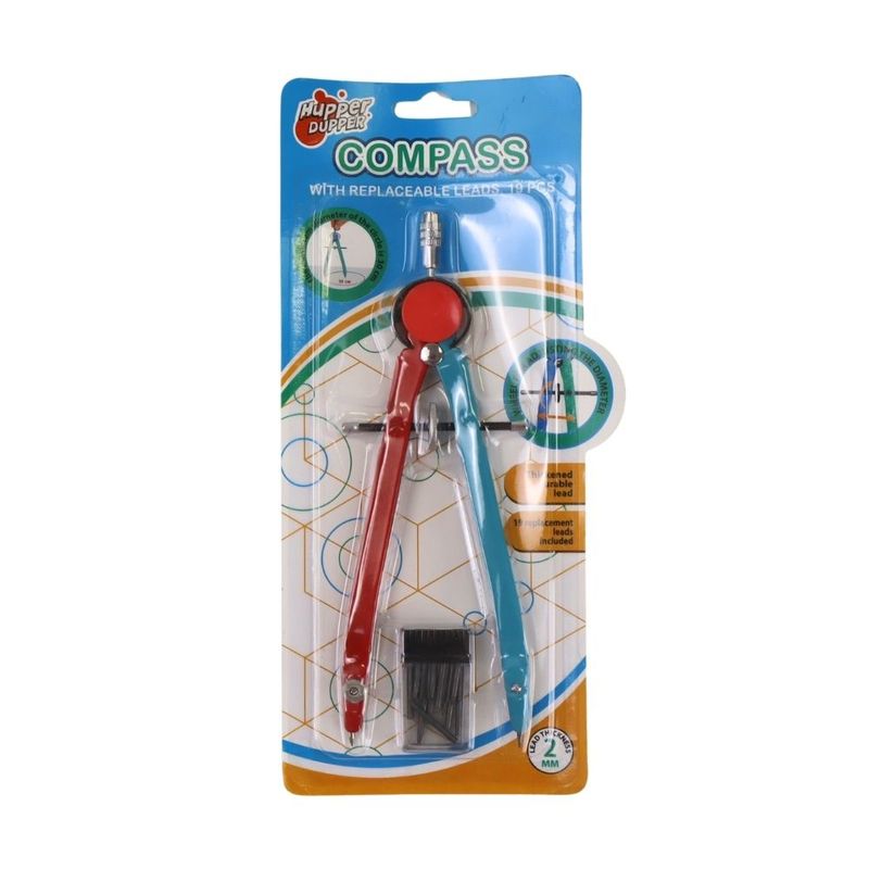 Compass with 19 spare leads, assorted