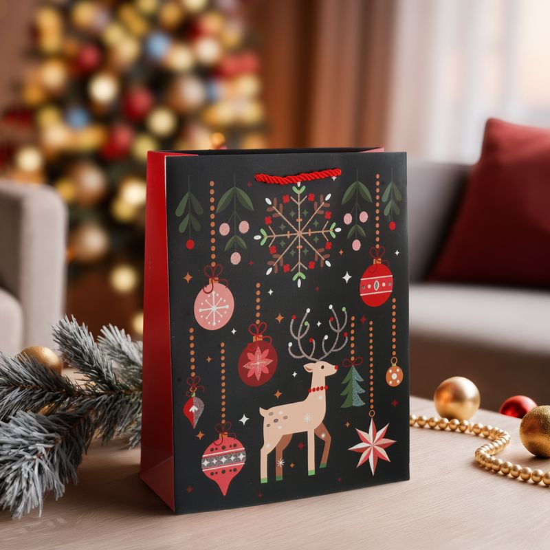 Gift bag, Snow Fantasy, 26x10x32 cm, assorted