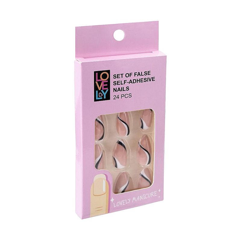 Set of false self-adhesive nails, Lovely, 24 pcs