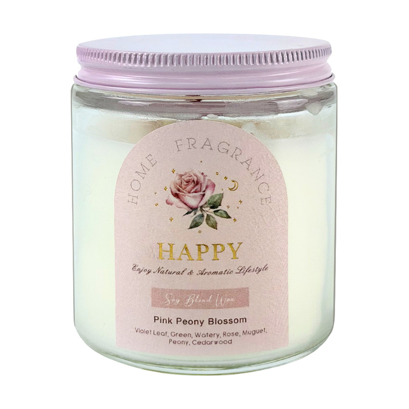 Scented candle in glass with lid, assorted