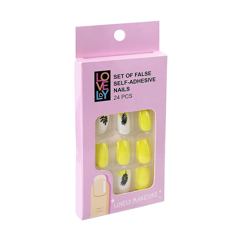 Set of false self-adhesive nails, Lovely, 24 pcs