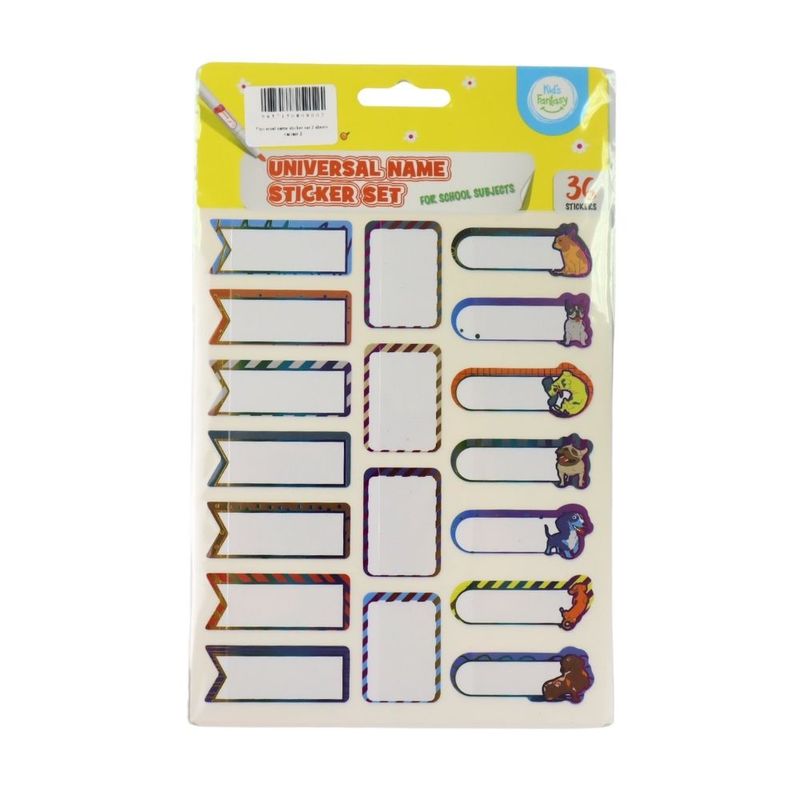 Sticker set for marking children’s belongings, assorted