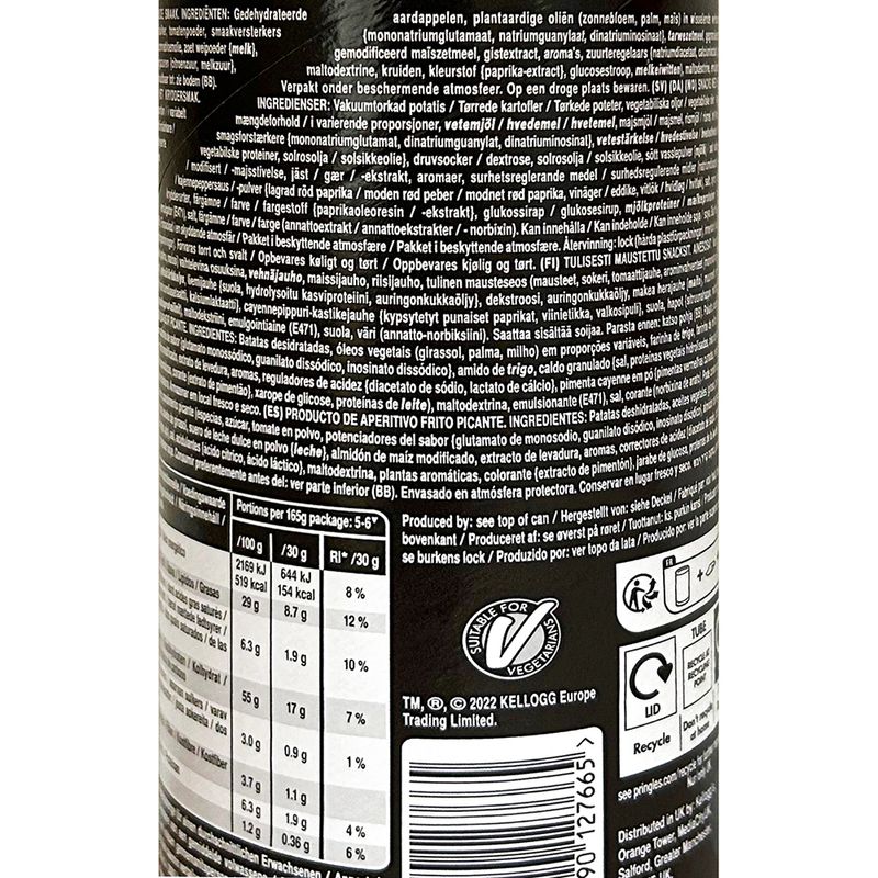 Potato chips , Pringles, 165 g