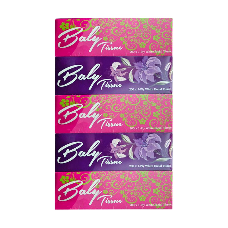 Facial tissues, Baby, 1 ply, 200 pcs, 5 boxes