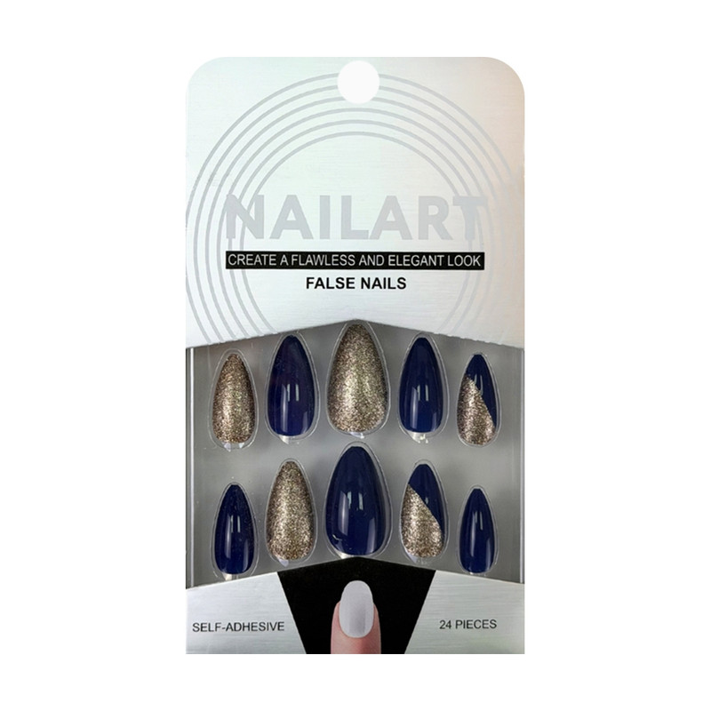 Set of false self-adhesive nails, 24 pcs, assorted
