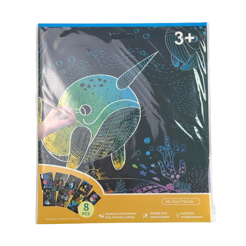Scratch set, 8 sheets, assorted