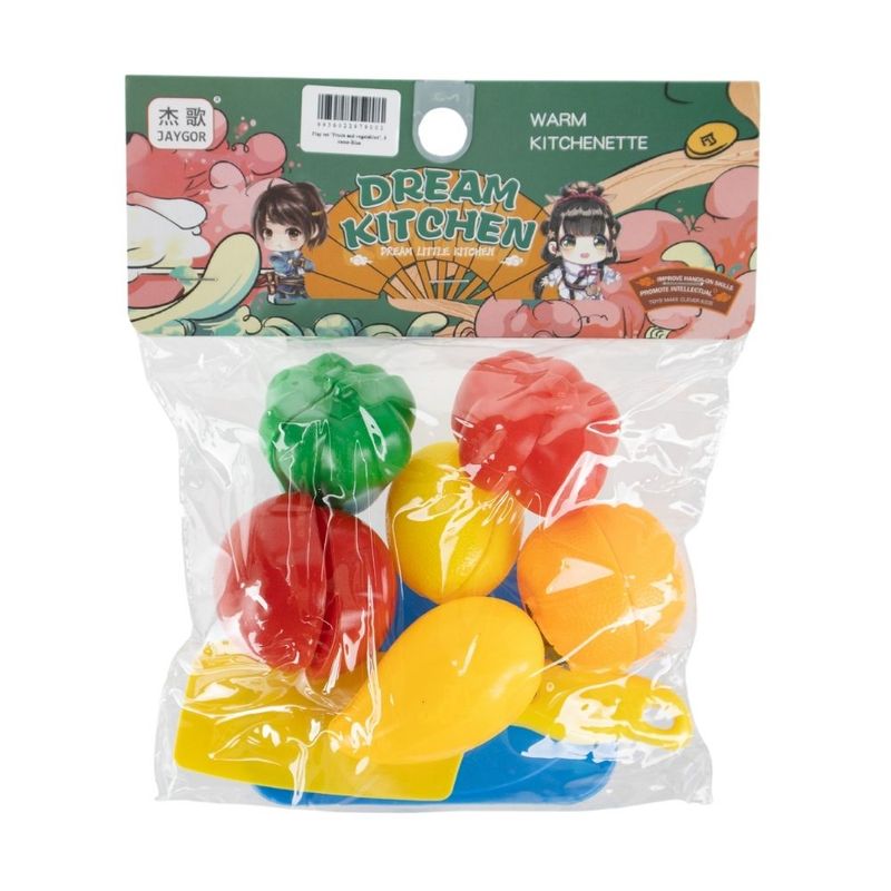 Play set \"Fruits and vegetables\", 8 items-Green