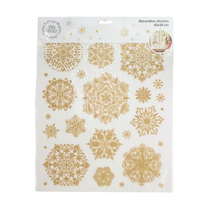 New Year\'s window sticker \"Frosty patterns\", Snow fantasy, 42x30 cm, assorted