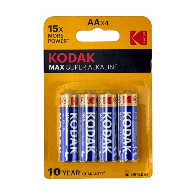 KODAK MAX SUPER ALKALINE BATTERY AA X 4