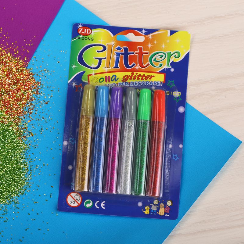 Glitter gel, 6 pcs