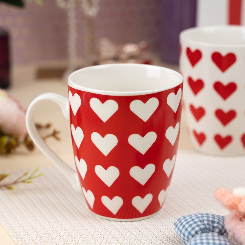 Mug \"Hearts\", 370 ml, in assortment