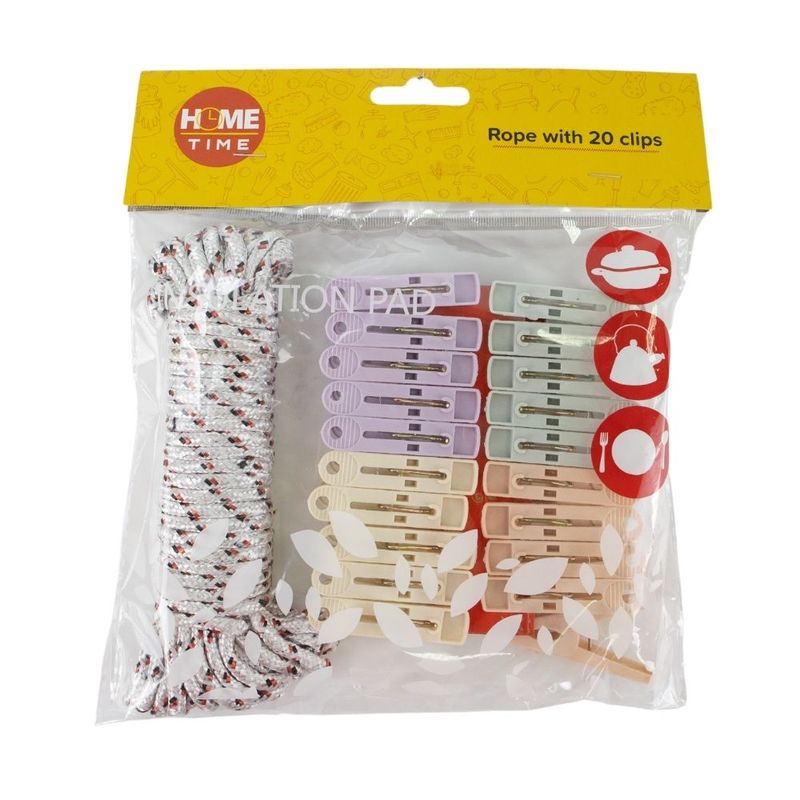 Rope with 13 clips, 10 m
