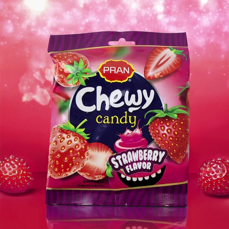 Chew candy, Pran, Strawberry, 120 g