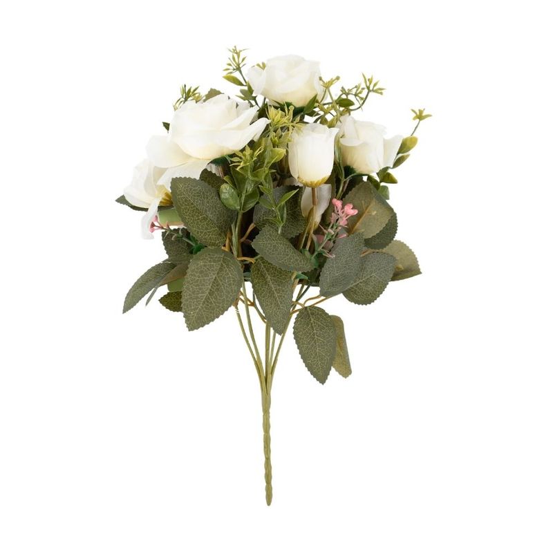 ARTIFICIAL FLOWER ROSE 28CM Off white