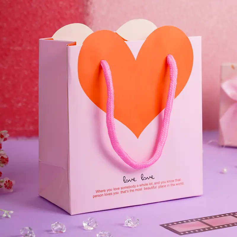 Gift bag, 15 × 14 × 7 cm, in assortment