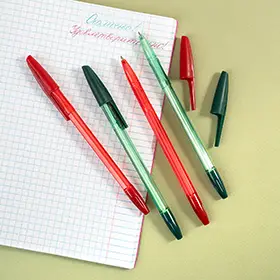Set of colored ballpoint pens, 4 pcs