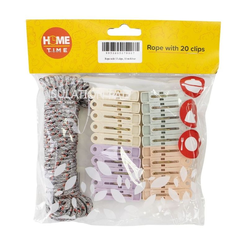 Rope with 13 clips, 10 m