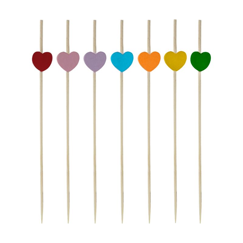 Skewers with hearts, 40 pcs.