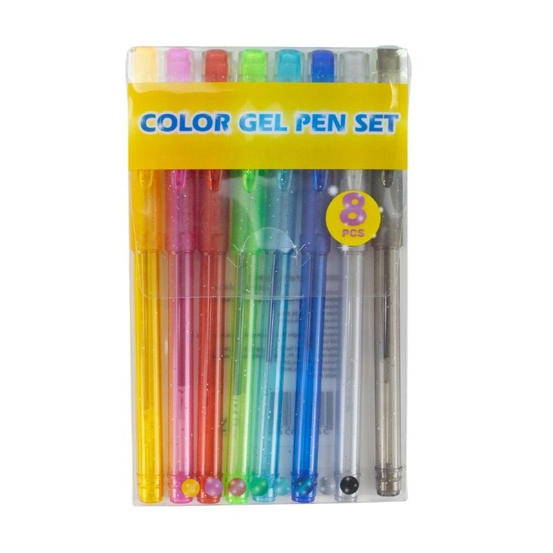 Color gel pen set, 8 pcs