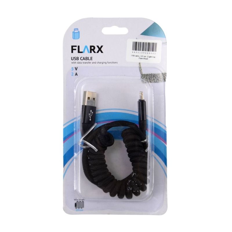 USB cable, 125 cm (Lightning), Flarx-Black