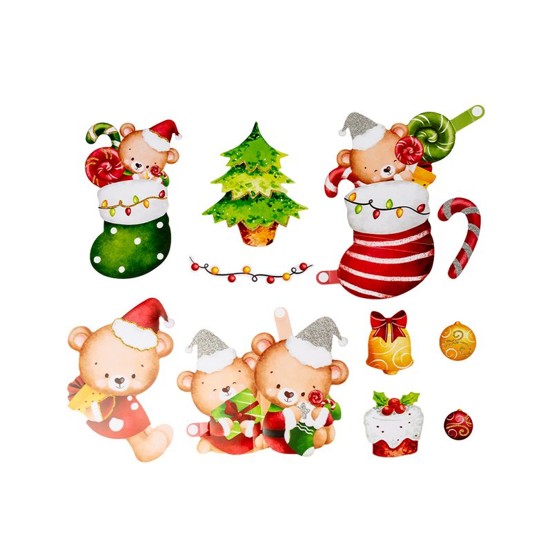 Christmas interior stickers, Snow Fantasy, assorted