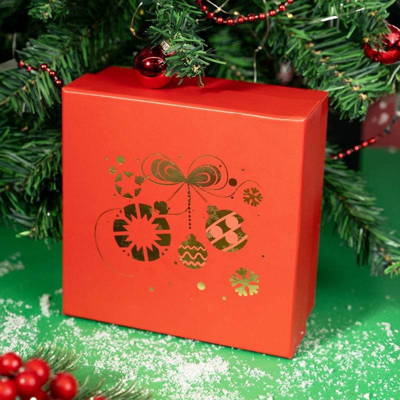 New Year gift box, Snow fantasy, 16.8x16.8x8 cm, assorted