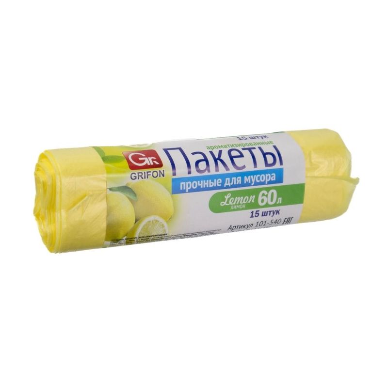 Garbage bags, Grifon, 60 l, 15 pcs., in assortment
