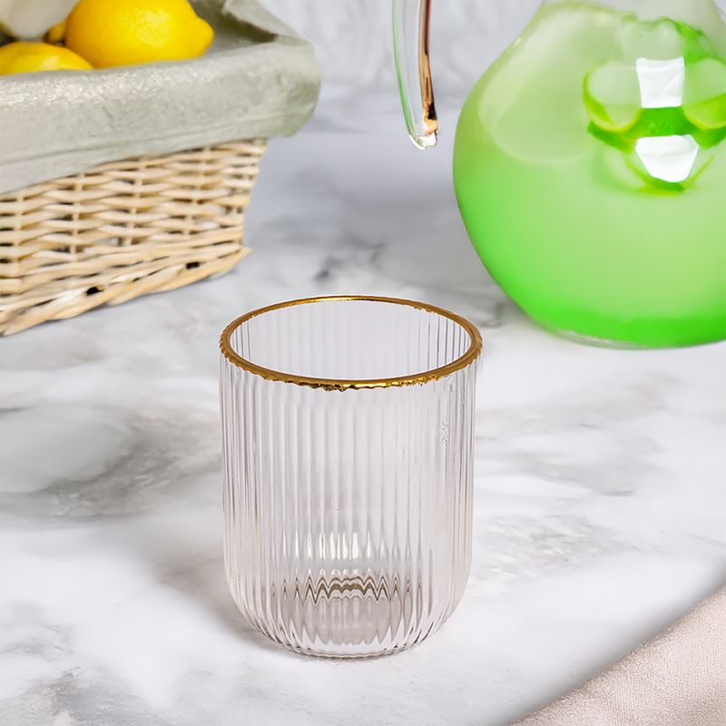 Glass with a gold rim, 260 ml