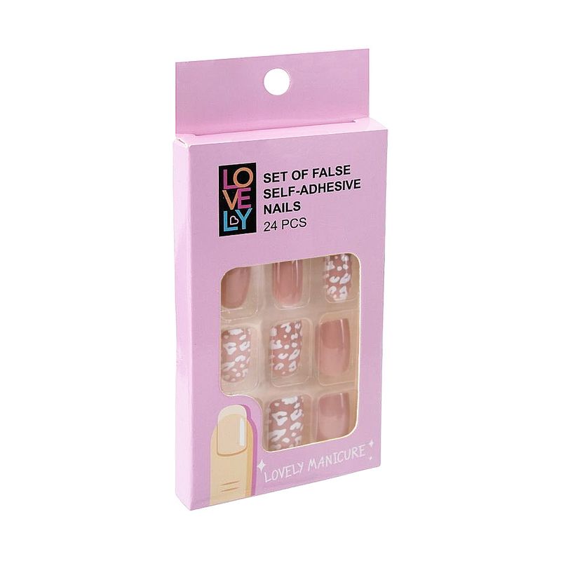 Set of false self-adhesive nails, Lovely, 24 pcs