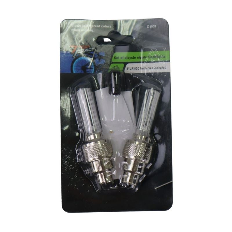 Set of bicycle nipple flashlights, 2 pcs