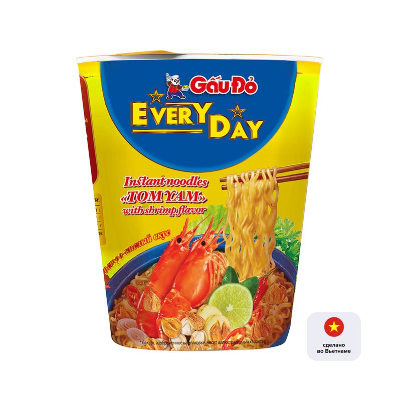 Noodles GauDoTom Yam shrimp flavor 65g