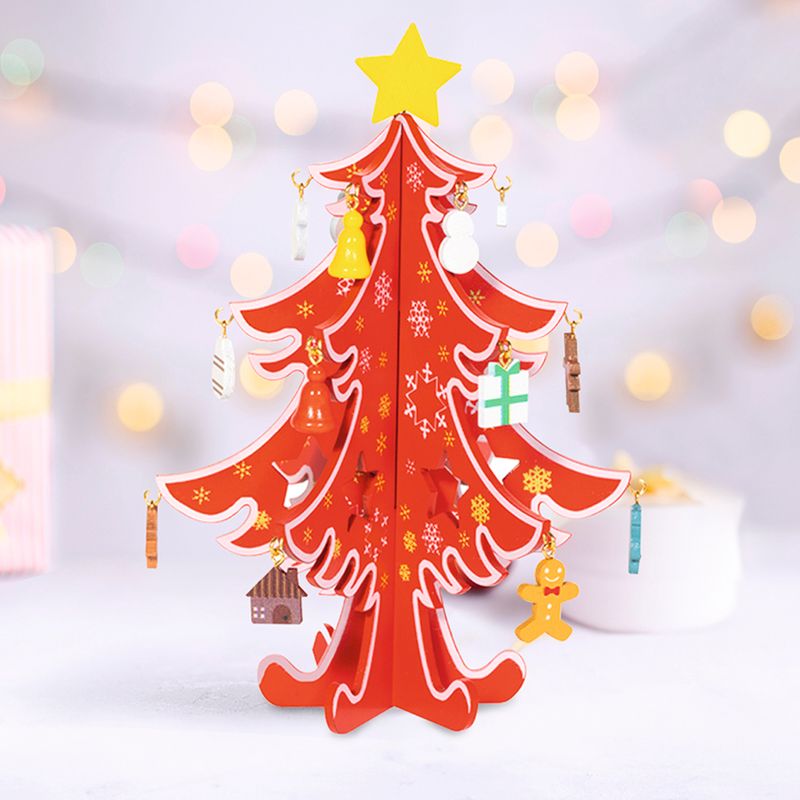 Set: wooden Christmas tree decoration, assorted