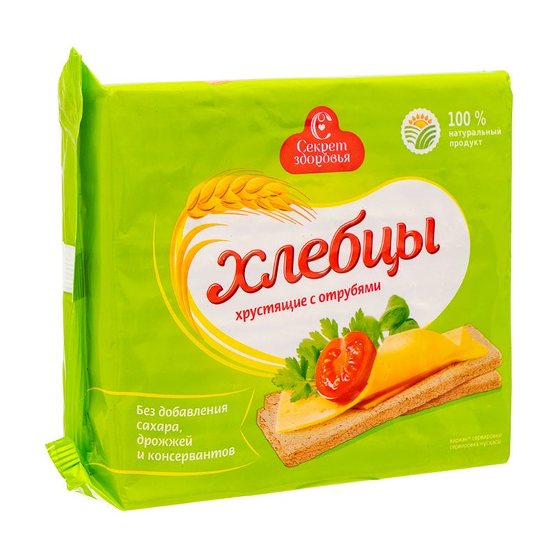 2 of Crispy bread with bran, 130 g