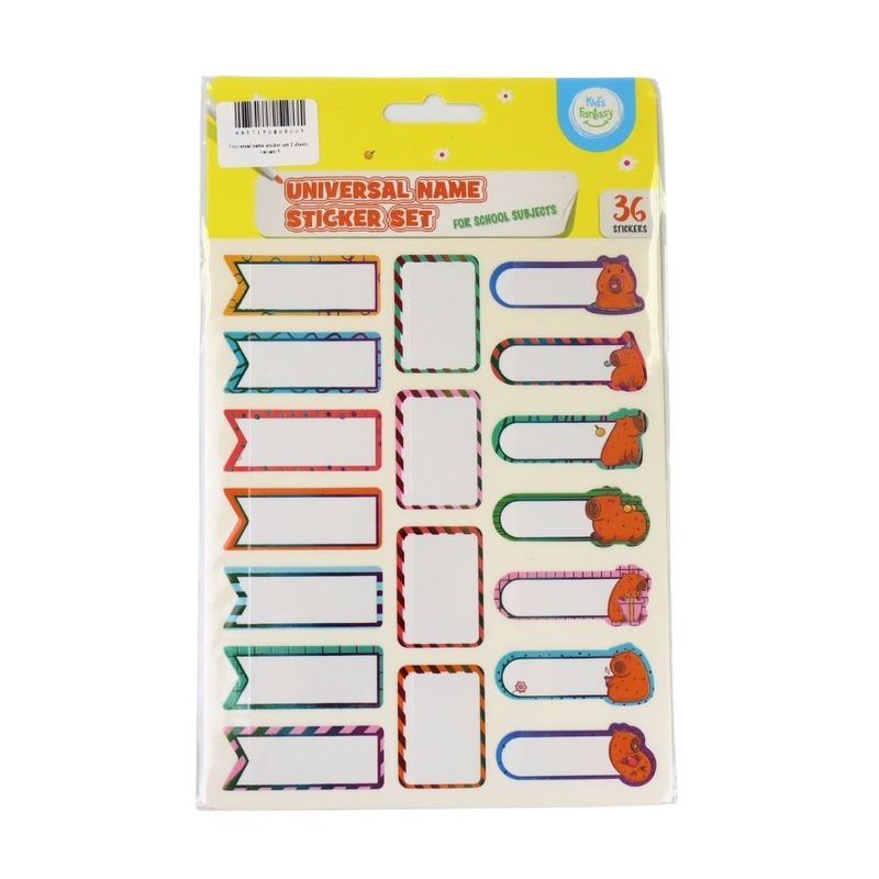 Sticker set for marking children’s belongings, assorted