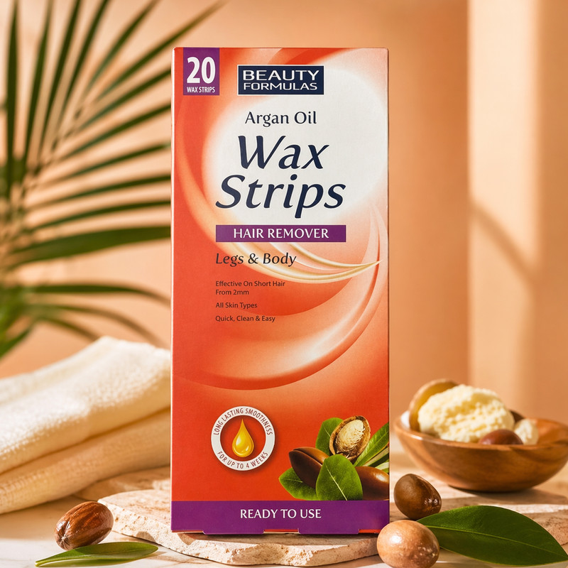 Beauty Formula Wax Strips Argan Oil 20pcs