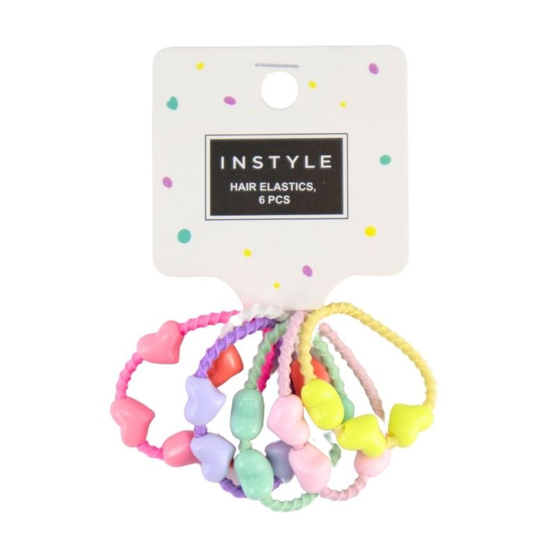 HAIR ELASTICS  6PCS  INSTYLE