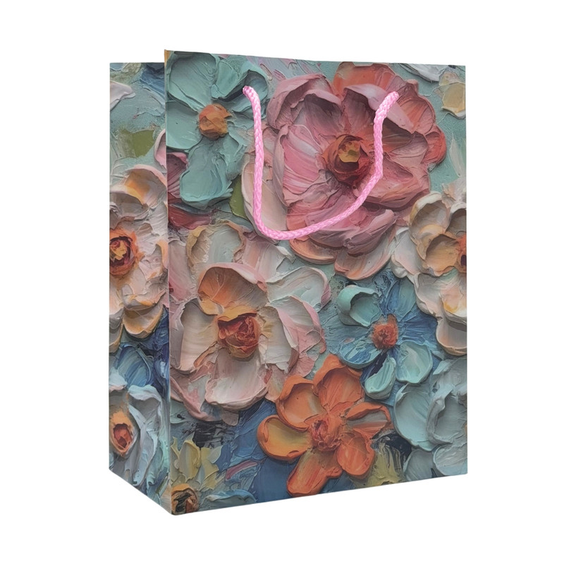 Gift bag "Flowers", 18*23*10 cm, assorted