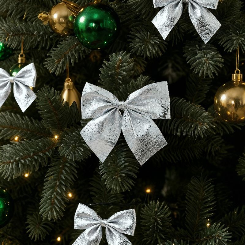 New Year decoration \"Bow\", Snow fantasy, 12 pcs., in assortment