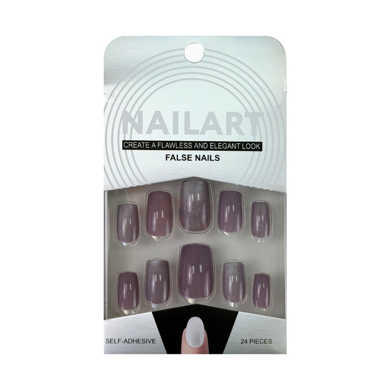 Set of false self-adhesive nails, 24 pcs, assorted