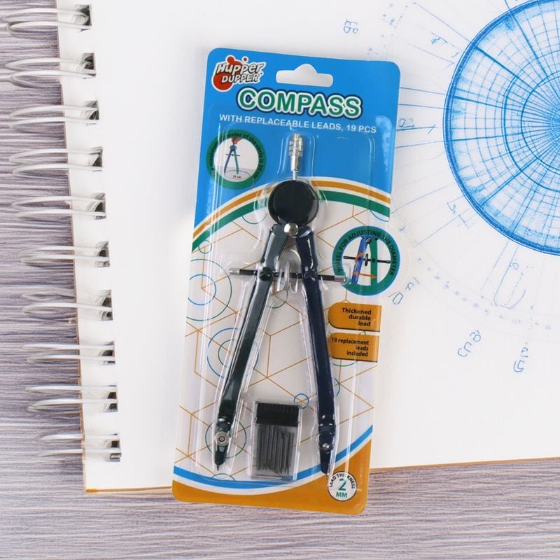 Compass with 19 spare leads, assorted