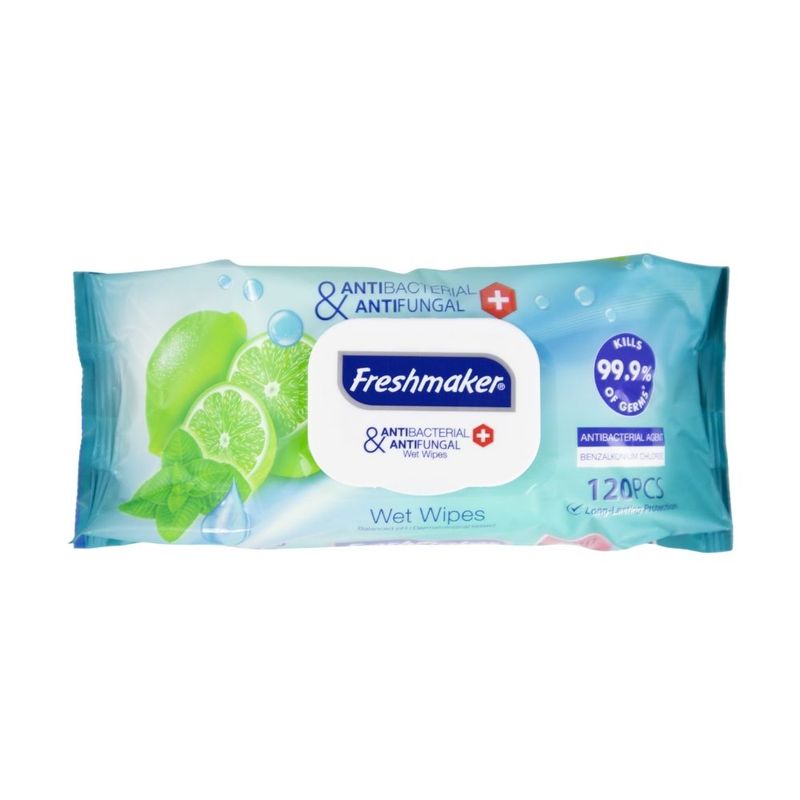 Antibacterial wet wipes, Freshmaker, 120 pcs., in assortment